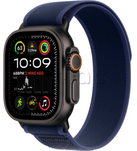 Купить Apple Watch Ultra 2 (2024) // 49мм GPS + Cellular // Корпус из черного титана, ремешок Trail Loop синего цвета, M/L
