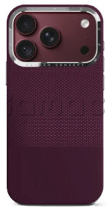 Чехол Golden Concept для iPhone 18 Pro Max, Vegan Leather (Burgundy)