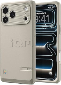 Чехол Spigen для iPhone 17 Pro в стиле Macintosh 128К (Beige)