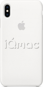 Силиконовый чехол для iPhone Xs Max, белый цвет, оригинальный Apple