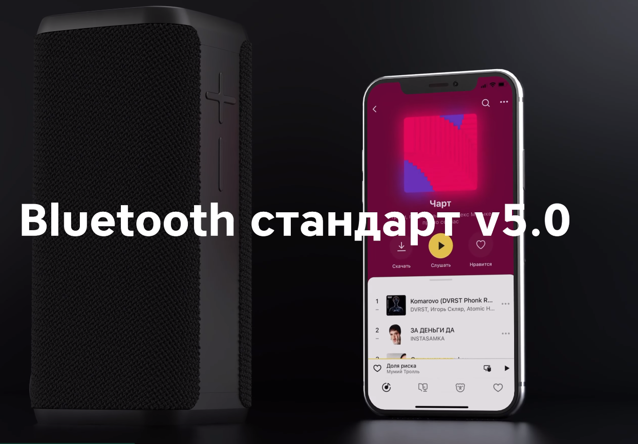 Портативная Bluetooth-акустика Rombica Mysound Opus (Black/Черный) -  портативная аудиосистема по выгодной цене с доставкой по Краснодару и  Москве - iQmac.ru