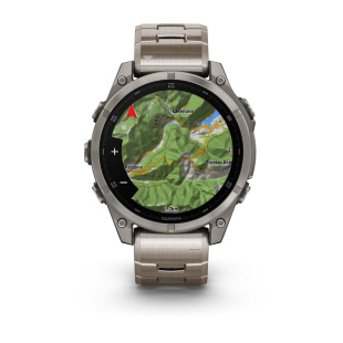 Мультиспортивные часы Garmin Fenix 8 (47mm), Sapphire, титановый светло-серый корпус, титановый ремешок