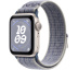 Apple Watch SE // 40мм GPS // Корпус из алюминия цвета «сияющая звезда», спортивный браслет Nike цвета «Серый/синий» (2024)