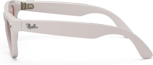 Умные очки Ray-Ban Stories Skyler (глянцевая оправа цвета "серый мел", линзы цвета "розовая корица")