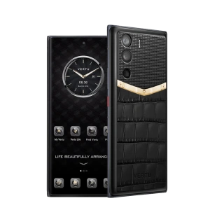 Телефон Vertu METAVERTU 5G Web3, Alligator Leather Gold V Label (Iron Black/Черный)