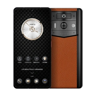 Телефон Vertu METAVERTU 2 Standart Edition, Black Ceramic, Calf Leather (Dawn Orange/Оранжевый рассвет)