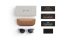 Умные очки Ray-Ban  Skyler (2-gen) (Глянцевая оправа цвета "серый мел", прозрачно-сапфировые фотохромные линзы)