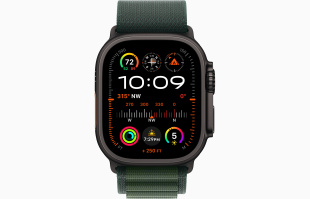 Apple Watch Ultra 2 (2024) // 49мм GPS + Cellular // Корпус из черного титана, ремешок Alpine Loop темно-зеленого цвета, S