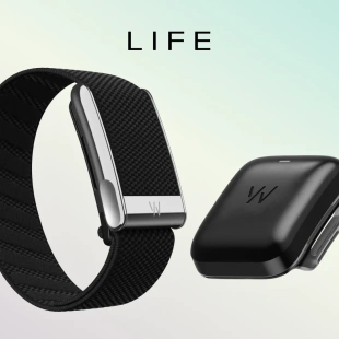Трекер Whoop Life MG (годовая подписка), ремешок Obsidian with Titanium Superknit Luxe