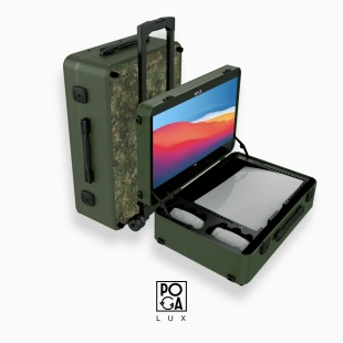 Портативный игровой кейс с монитором POGA Lux для Playstation 5 (только кейс, без консоли) (Camouflage)