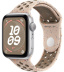 Apple Watch SE // 44мм GPS // Корпус из алюминия серебристого цвета, спортивный ремешок Nike цвета «Пустынный камень» (2024)
