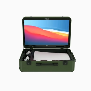 Портативный игровой кейс с монитором POGA Lux для Playstation 5 (только кейс, без консоли) (Camouflage)