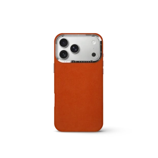 Чехол Golden Concept для iPhone 17 Pro, Alcantara Leather, Orange