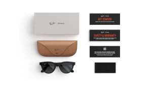 Умные очки Ray-Ban  Headliner (2-gen) (Черная матовая оправа, градиентные графитовые линзы)