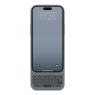 Чехол с QWERTY-клавиатурой Clicks Creator Keyboard для iPhone 15 Pro Max (London Sky/Серый)