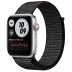 Apple Watch SE // 40мм GPS + Cellular // Корпус из алюминия серебристого цвета, спортивный браслет Nike чёрного цвета (2020)