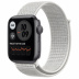 Apple Watch SE // 44мм GPS // Корпус из алюминия цвета «серый космос», спортивный браслет Nike цвета «Снежная вершина» (2020)