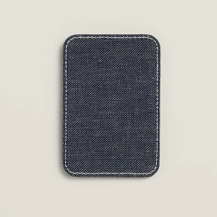 Чехол-бумажник Hermès "Do You Copy?" с MagSafe для iPhone, цвет Bleu Navy/ Морской синий