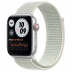 Apple Watch SE // 40мм GPS + Cellular // Корпус из алюминия серебристого цвета, спортивный браслет Nike цвета «Еловая дымка» (2020)