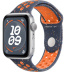 Apple Watch SE // 44мм GPS // Корпус из алюминия серебристого цвета, спортивный ремешок Nike цвета «Синее пламя» (2024)