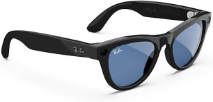 Умные очки Ray-Ban Stories Skyler (Черная глянцевая оправа, прозрачные фотохромные линзы)