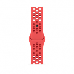 Apple Watch Series 8 // 45мм GPS + Cellular // Корпус из алюминия цвета "сияющая звезда", спортивный ремешок Nike цвета "ярко-малиновый/спортивный красный"