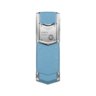 Телефон Vertu Signature V, Stainless steel, Calf Leather (Sky Blue/Голубое небо)