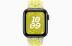 Apple Watch SE // 40мм GPS+Cellular // Корпус из алюминия цвета «тёмная ночь», спортивный ремешок Nike цвета «Электрическая вспышка» (2024)