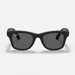 Умные очки Ray-Ban Stories Wayfarer (Черная матовая оправа, черные линзы)