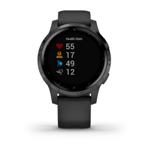 Умные часы Garmin Vivoactive 4s (40mm), серый  стальной корпус, черный силиконовый ремешок