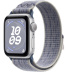 Apple Watch SE // 44мм GPS // Корпус из алюминия серебристого цвета, спортивный браслет Nike цвета «Серый/синий» (2024)