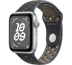 Apple Watch SE // 40мм GPS // Корпус из алюминия серебристого цвета, спортивный ремешок Nike цвета «Полуночное небо» (2024)