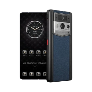 Телефон Vertu METAVERTU 2 Standart Edition, Black Ceramic, Calf Leather (Gentleman Blue/Синий)