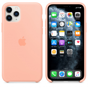 Силиконовый чехол для iPhone 11 Pro, цвет «розовый грейпфрут», оригинальный Apple