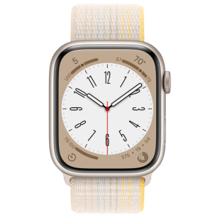 Apple Watch Series 8 // 45мм GPS // Корпус из алюминия цвета "сияющая звезда", спортивный браслет цвета "сияющая звезда"