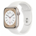 Apple Watch Series 8 // 45мм GPS // Корпус из алюминия цвета "сияющая звезда", спортивный ремешок белого цвета Apple Watch Series 8 // 45мм GPS // Корпус из алюминия цвета "сияющая звезда", спортивный ремешок белого цвета