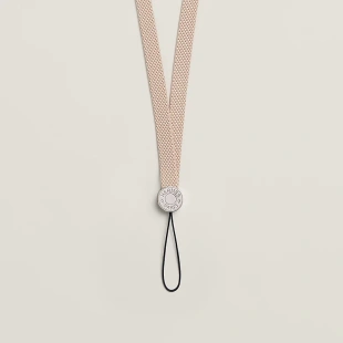 Шнурок Hermès через плечо для AirPods, цвет Soft Pink/ Нежно-розовый