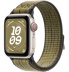 Apple Watch SE // 44мм GPS+Cellular // Корпус из алюминия цвета «сияющая звезда», спортивный браслет Nike цвета «Зеленый/серый» (2024)