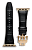Ремешок Golden Concept для Apple Watch, Leather (Black/Gold)
