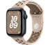 Apple Watch SE // 40мм GPS // Корпус из алюминия цвета «тёмная ночь», спортивный ремешок Nike цвета «Пустынный камень» (2024)