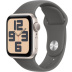 Apple Watch SE // 40мм GPS (Custom) // Корпус из алюминия цвета «сияющая звезда», спортивный ремешок цвета «каменный серый» (2024)