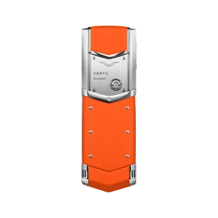 Телефон Vertu Signature V, Stainless steel, Calf Leather (Dawning Orange/Оранжевый рассвет)