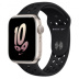 Apple Watch Series 8 // 45мм GPS // Корпус из алюминия цвета "сияющая звезда", спортивный ремешок Nike черного цвета Apple Watch Series 8 // 45мм GPS // Корпус из алюминия цвета "сияющая звезда", спортивный ремешок Nike черного цвета