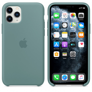 Силиконовый чехол для iPhone 11 Pro, цвет «дикий кактус», оригинальный Apple