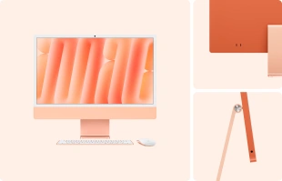 Apple iMac 24" Retina 4,5K // Чип Apple M6 12-Core CPU, 12-Core GPU // 16 ГБ, 256 ГБ // Standard glass // Оранжевый цвет (2026)