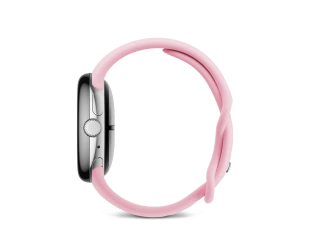 Google Pixel Watch 3, Wi-Fi, серебристый корпус 41 мм, спортивный ремешок розового цвета (Rose Quartz)