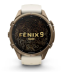 Мультиспортивные часы Garmin Fenix 9 Pro (43mm), титановый корпус Autumn Gold, бежевый силиконовый ремешок (Cream/French Gray)
