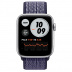 Apple Watch SE // 44мм GPS + Cellular // Корпус из алюминия серебристого цвета, спортивный браслет Nike светло-лилового цвета (2020)