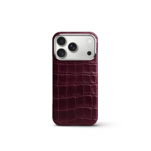 Чехол Golden Concept для iPhone 18 Pro, Alligator Edition (Burgundy)