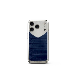 Чехол Golden Concept для iPhone 17 Pro Max, Magnetic Shield, Alligator Edition - Matte Blue 